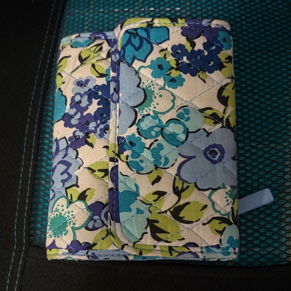 Vera Bradley Blue and Green Floral Wallet